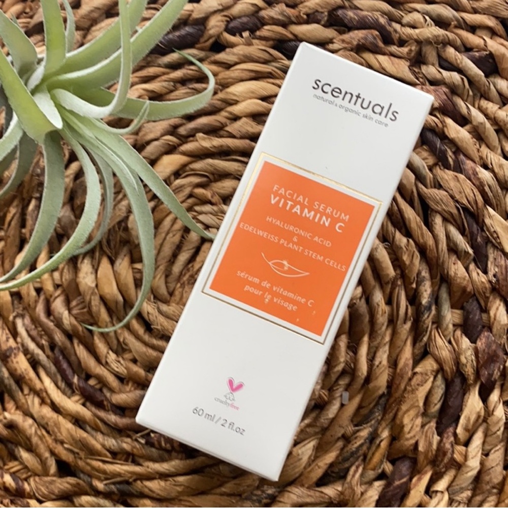 Scentuals Vitamin C Facial Serum 2fl oz. hyaluronic acid Edelweiss vitamin C & E